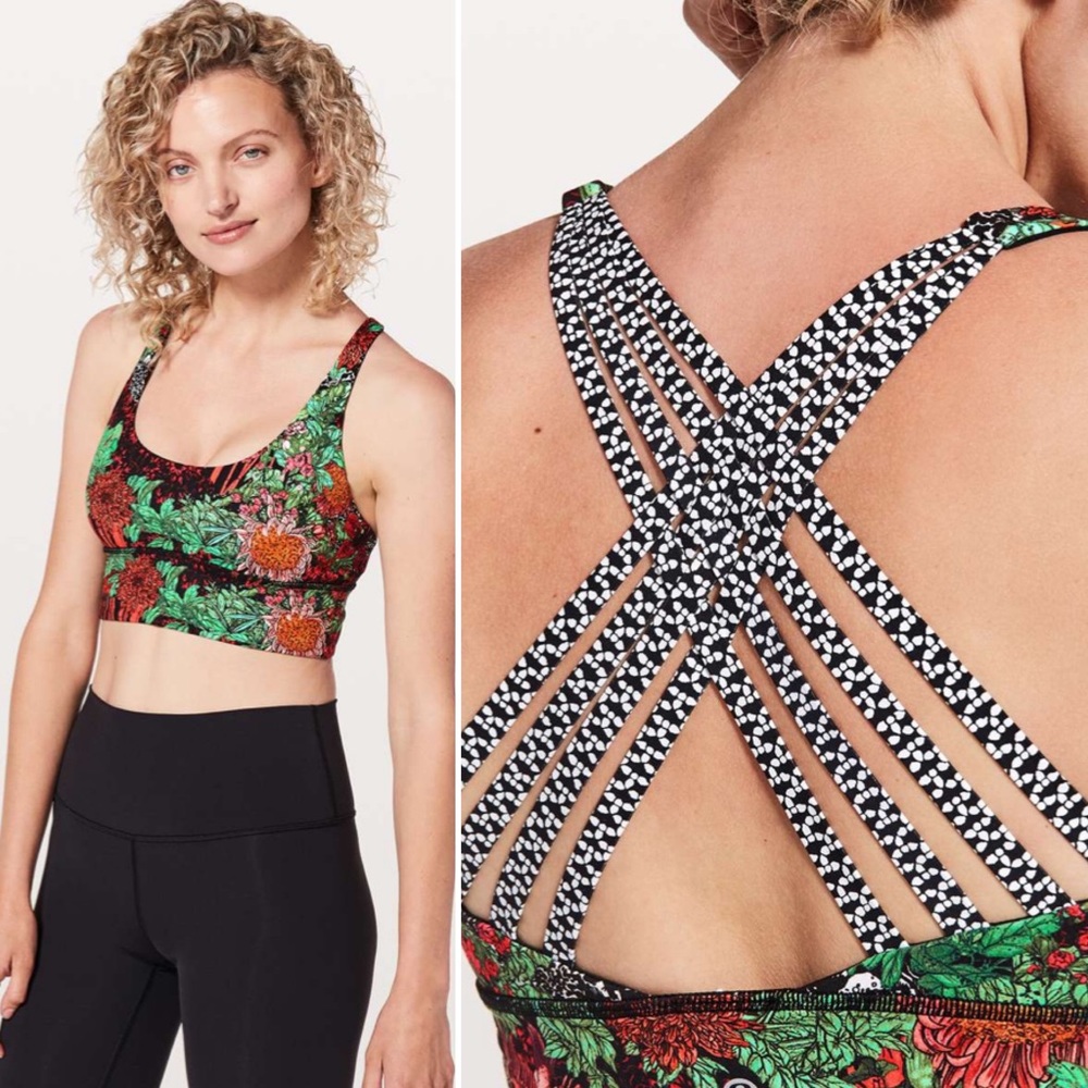 LULULEMON Sports Bra Free To Be Moved Zen Garden 8